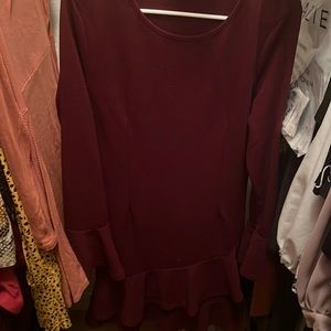 Maroon Shein dress